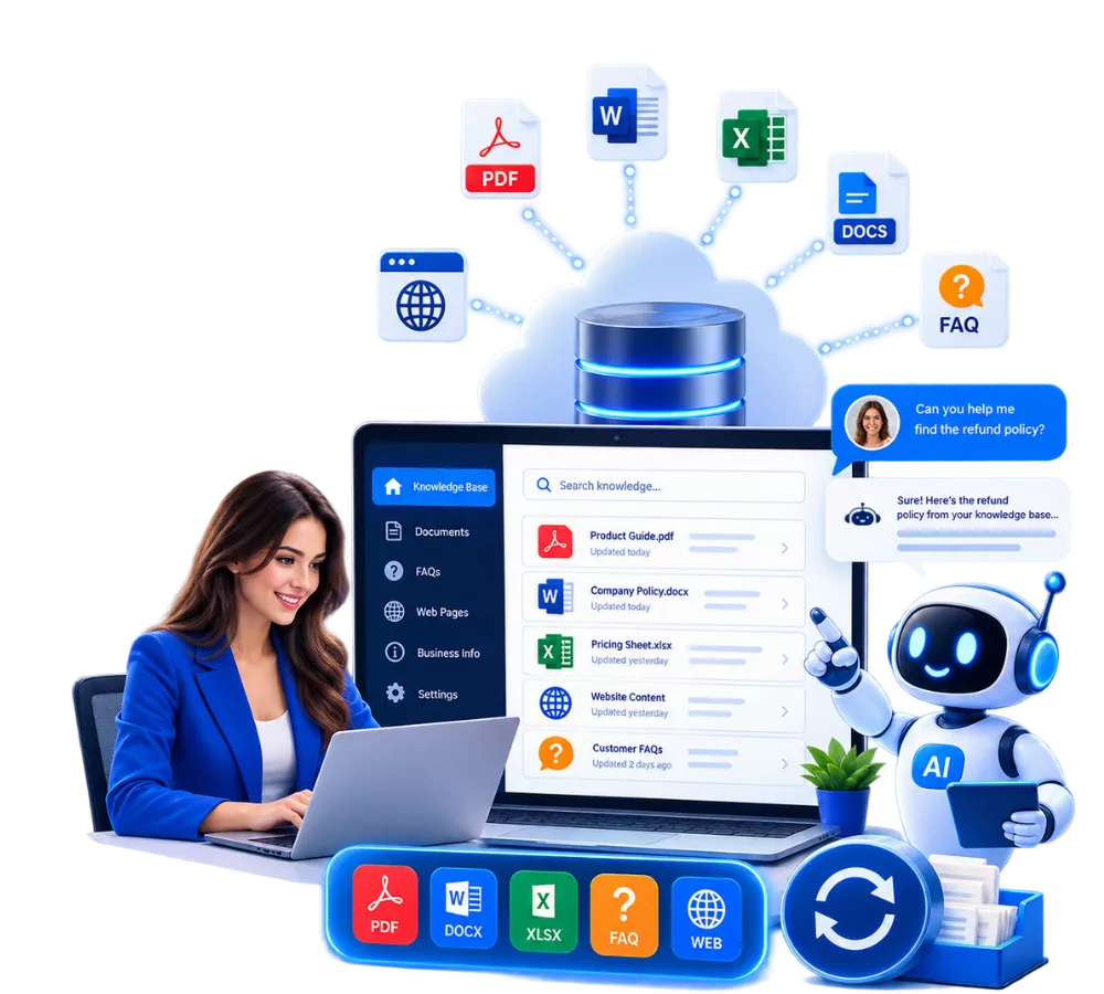 Centralized knowledge base for conversational AI
